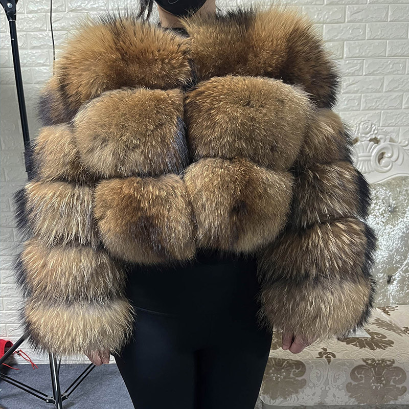 Winter Clothing Color - Plus Size Tops Brown Fur Maomaokong