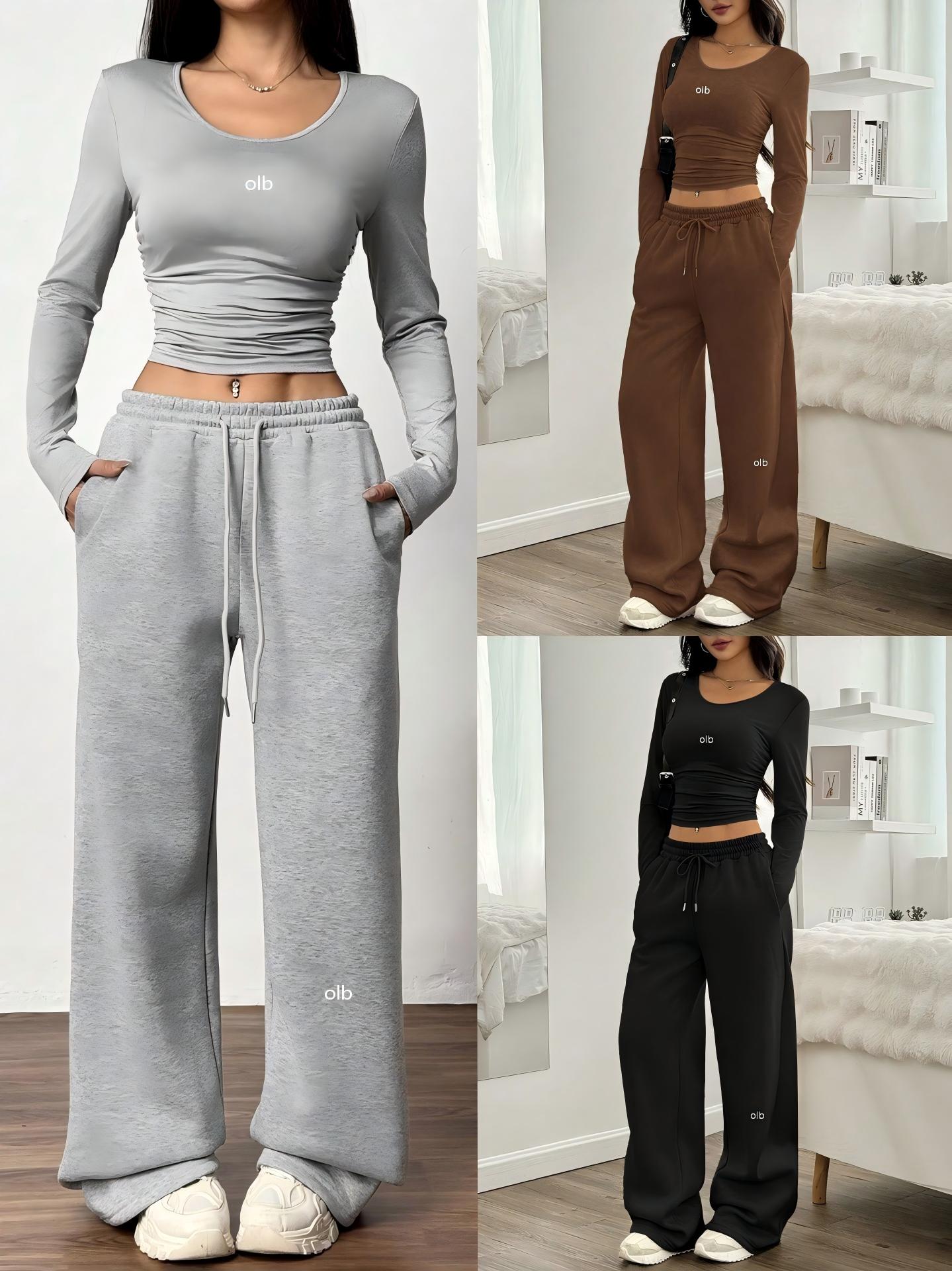 Winter Clothing Color - Fashion women's casual wide leg pants