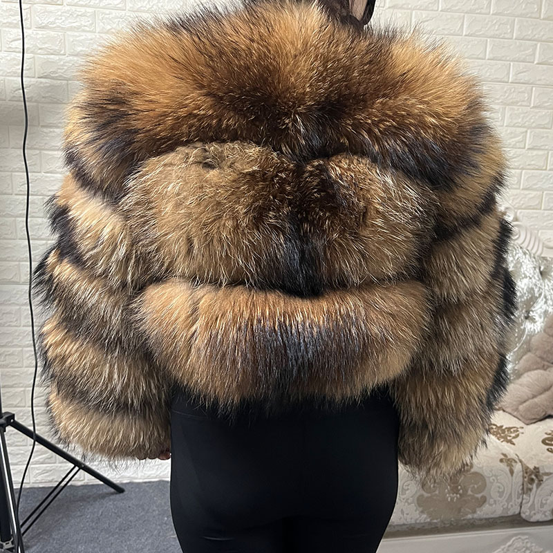 Plus Size Tops Brown Fur Maoma - đánh giá và giá Winter Clothing Color