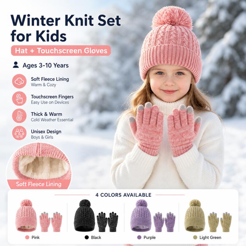 Kids Winter Knit Hat Touchscre - đánh giá và giá Knit Glove Touch Screen