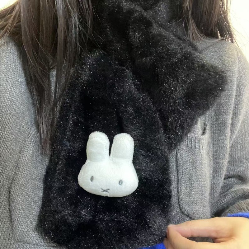 White Miffy Scarf | Versatile  - đánh giá và giá Winter Clothing Accessories