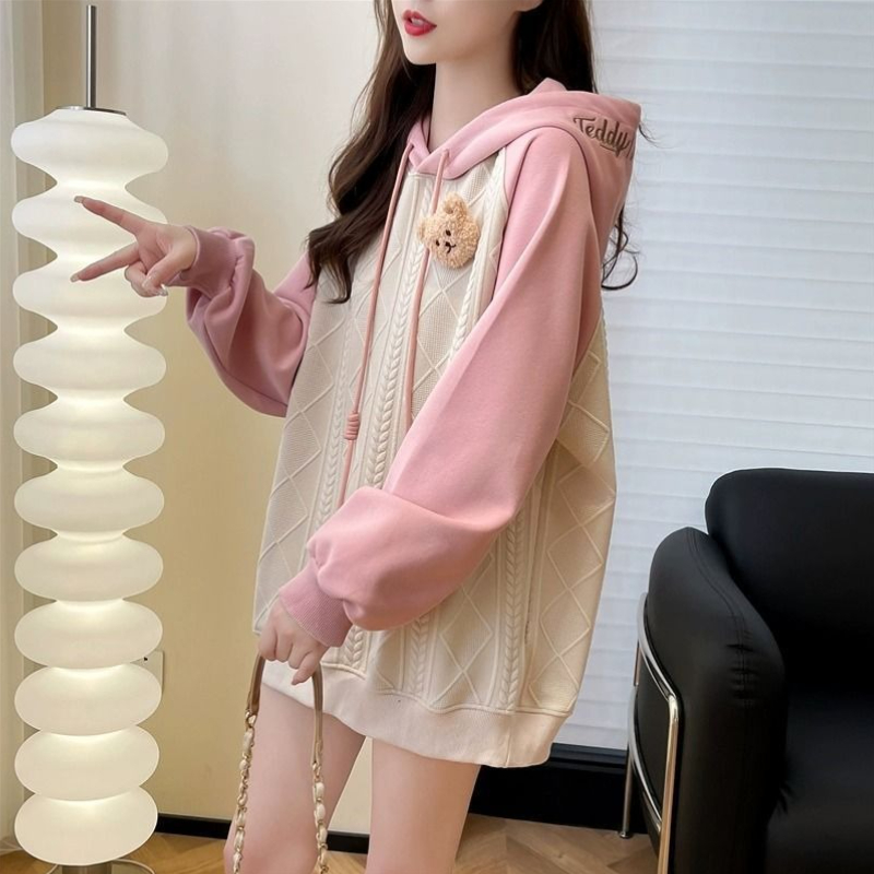Pink Female Hooded Top Cute Y  - đánh giá và giá Winter Clothing Essentials For Women