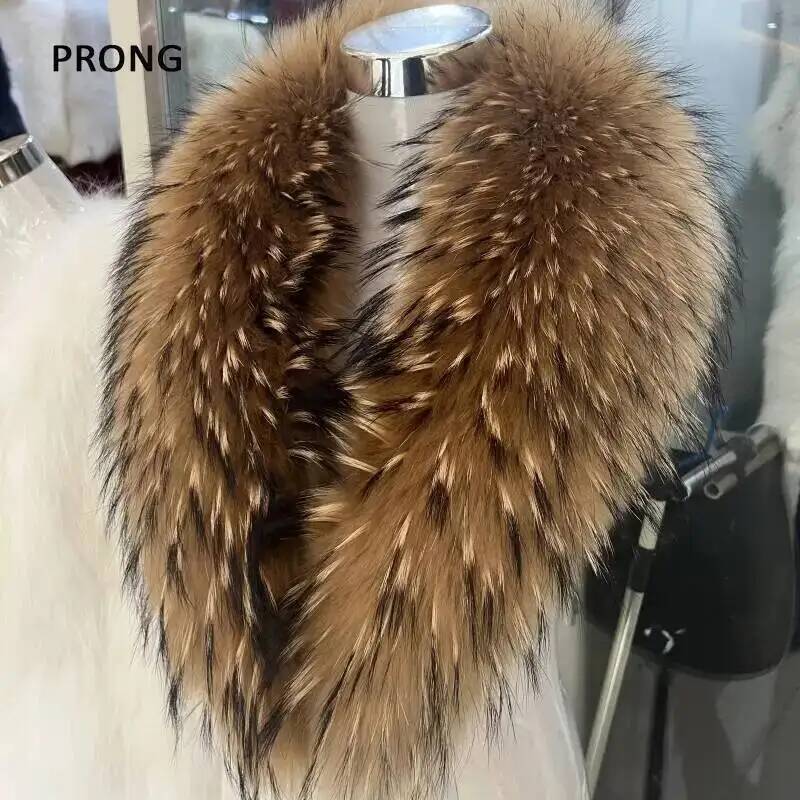 Natural Raccoon Fur Collar Rea - đánh giá và giá Winter Clothing Color