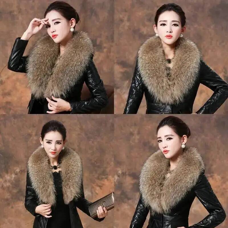 Natural Raccoon Fur Collar Rea - đánh giá và giá Winter Clothing Color