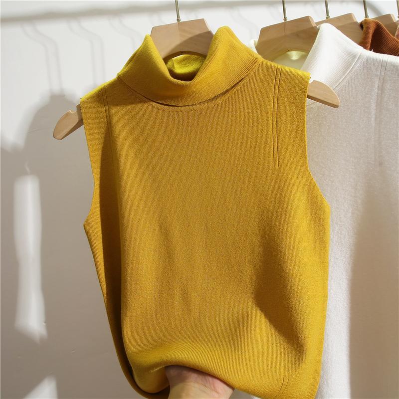 Turtleneck Sleeveless Slim Fit - đánh giá và giá Winter Clothing Essentials For Women