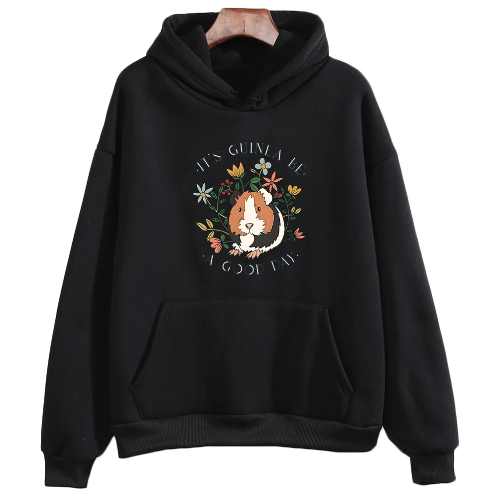 Cute Guinea Pig Graphic Hoodie - đánh giá và giá Winter Clothing Drawing