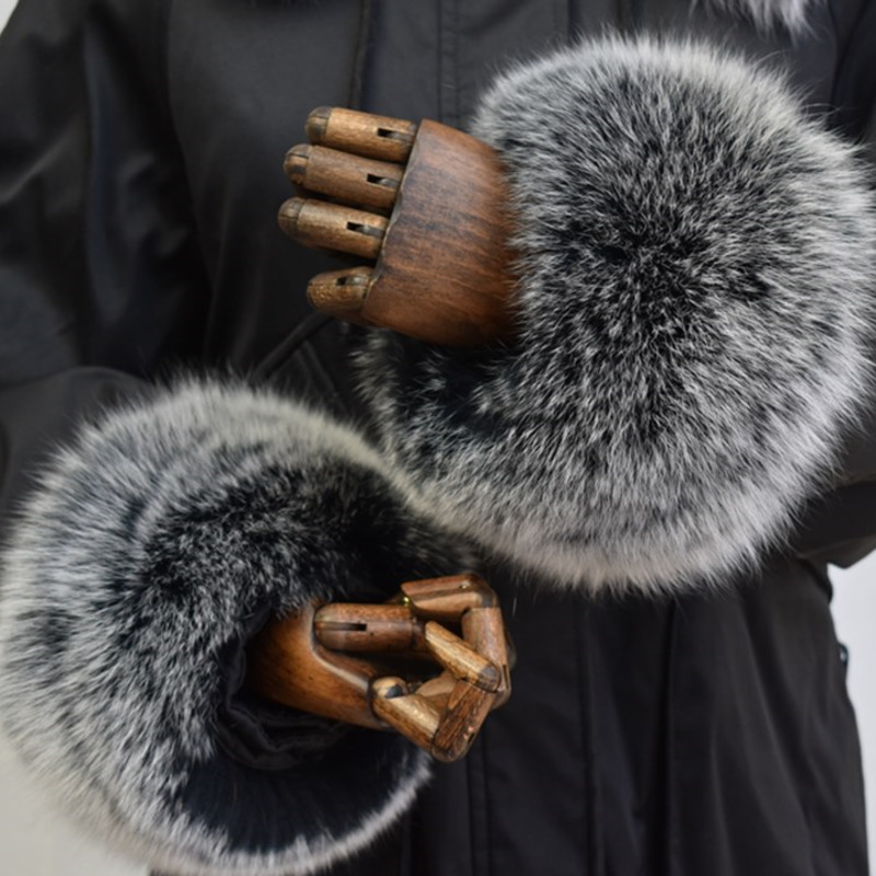 Fox Fur Cuffs For Women Whole  - đánh giá và giá Winter Clothing Color