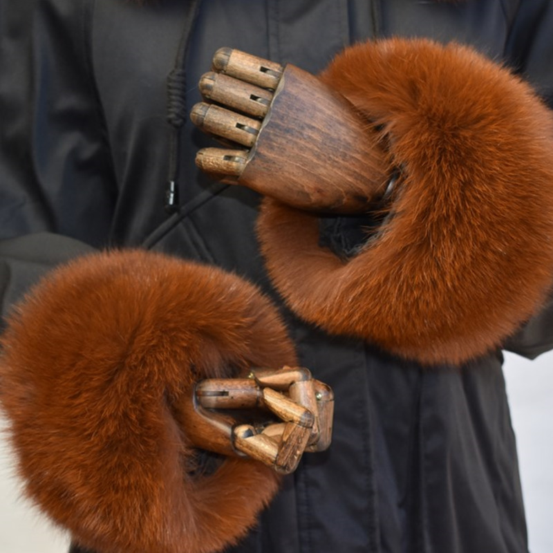 Fox Fur Cuffs For Women Whole  - đánh giá và giá Winter Clothing Color