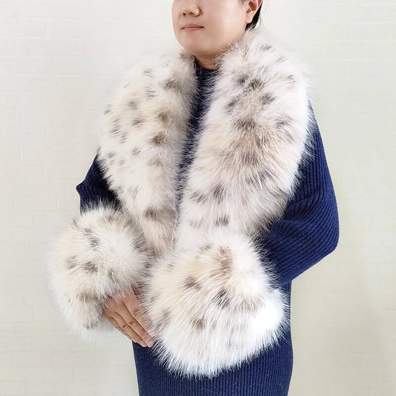 Large Women Faux Fox Fur Scarf - đánh giá và giá Winter Clothing Color