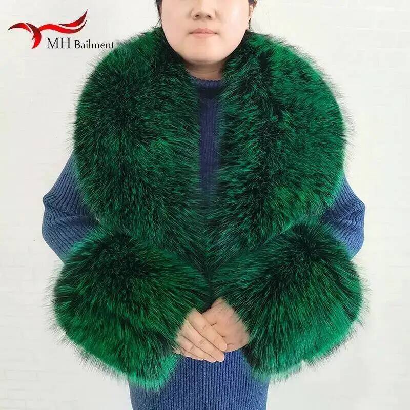 Large Women Faux Fox Fur Scarf - đánh giá và giá Winter Clothing Color