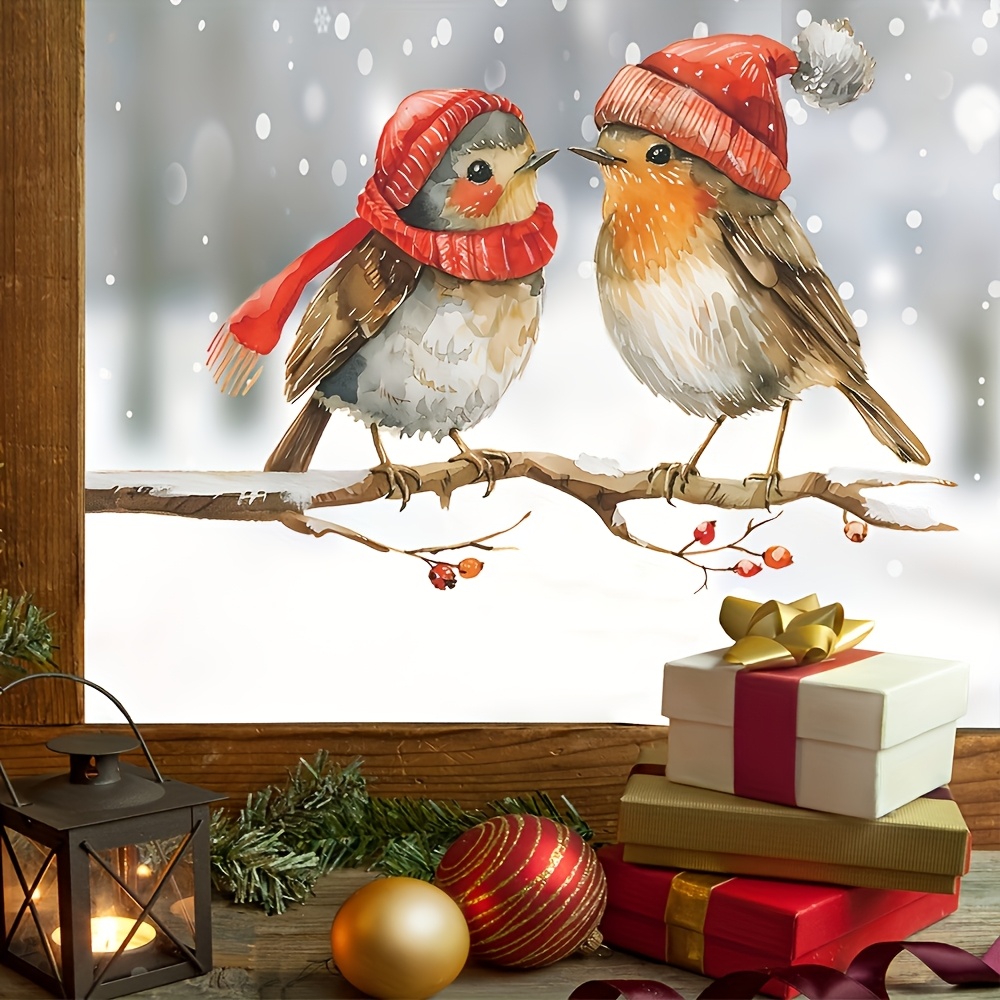 Watercolor Winter Robin Window - đánh giá và giá Winter Clothing Accessories