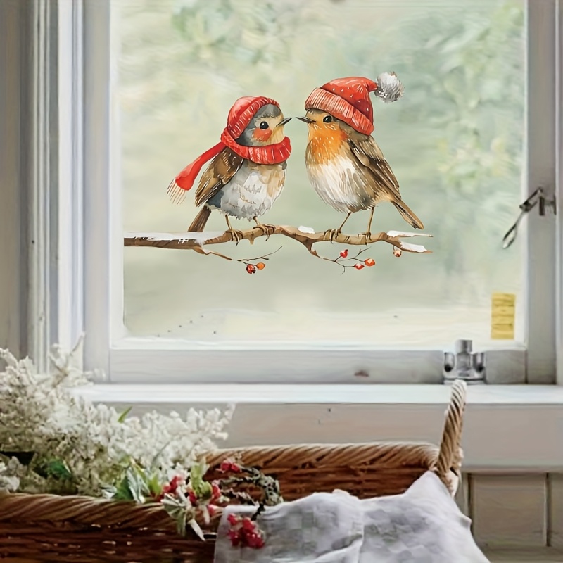 Watercolor Winter Robin Window - đánh giá và giá Winter Clothing Accessories