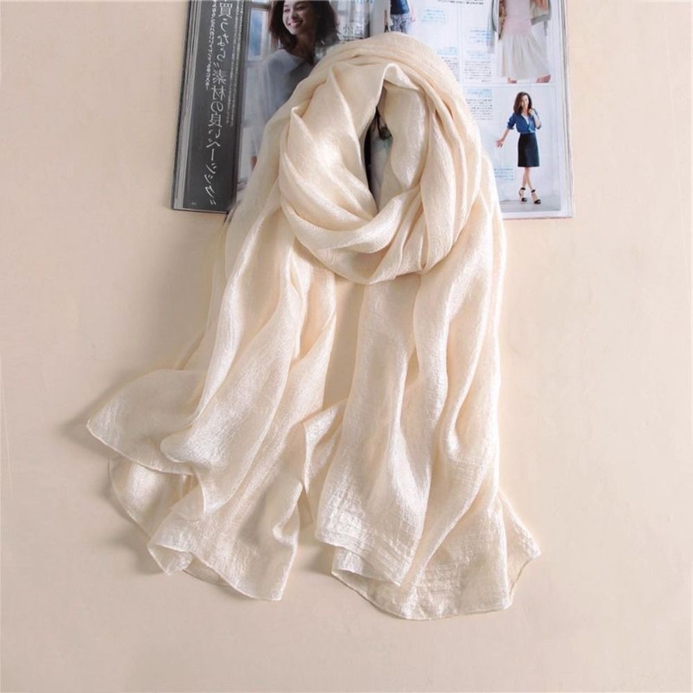 Linen Women Plain Scarf Fashio - đánh giá và giá Winter Clothing Accessories