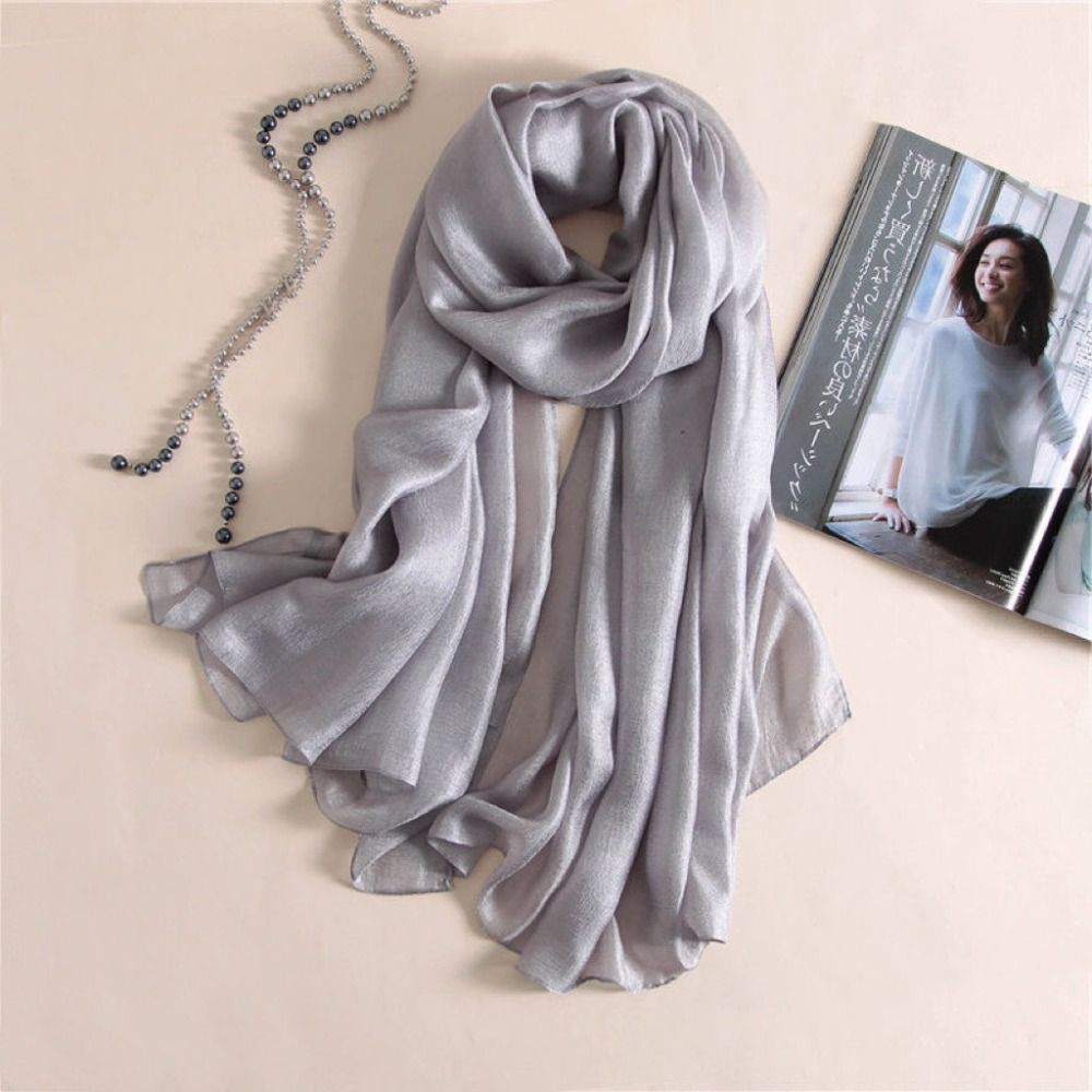 Linen Women Plain Scarf Fashio - đánh giá và giá Winter Clothing Accessories