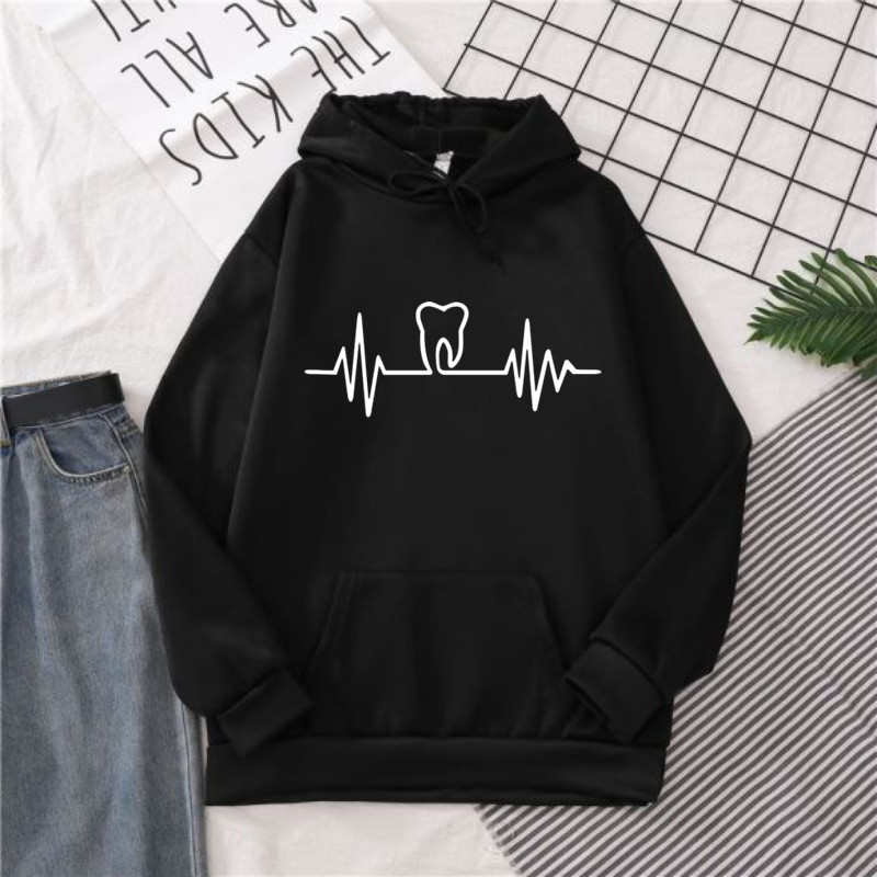 Heatbeat Hoodie Graphic Tooth  - đánh giá và giá Winter Clothing Drawing