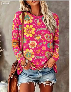 Women Long Sleeve T‑Shirt Hipp - đánh giá và giá Winter Clothing For Women