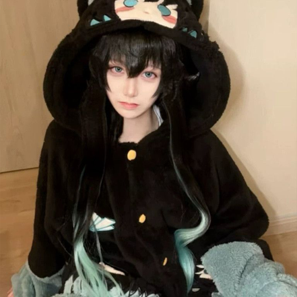 2Pcs Demon Slayer Tokitou Muic - đánh giá và giá Fleece Hoodie Lined