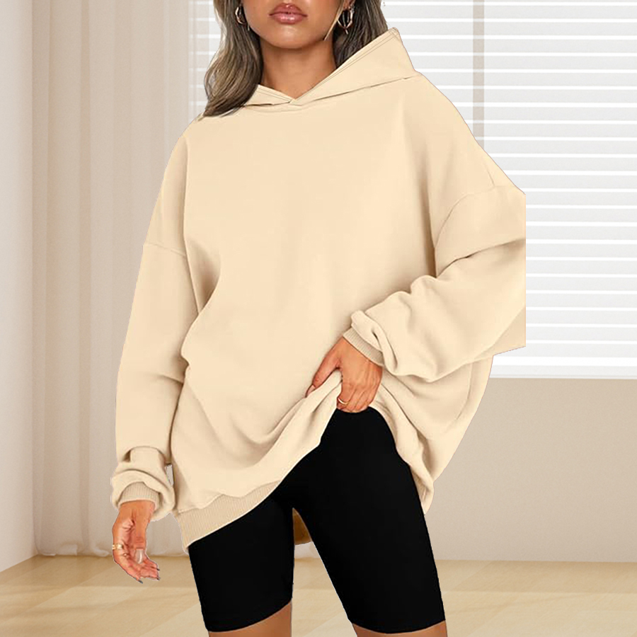 Plus Size Basic Solid Color Ho - đánh giá và giá Winter Clothing Color