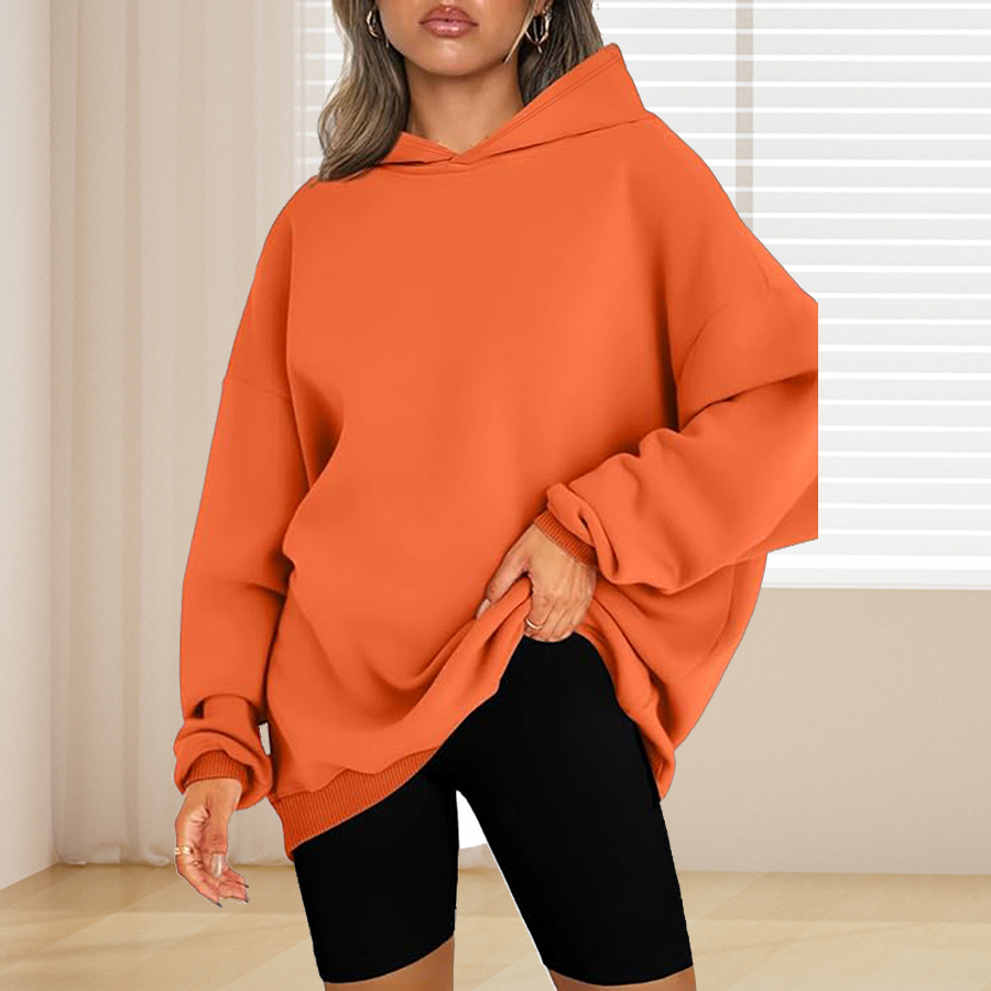 Plus Size Basic Solid Color Ho - đánh giá và giá Winter Clothing Color