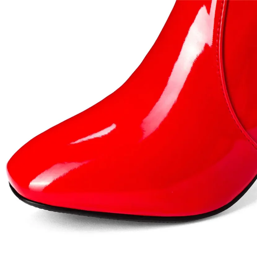 Red White Patent Leather Women - đánh giá và giá Winter Clothing For Women