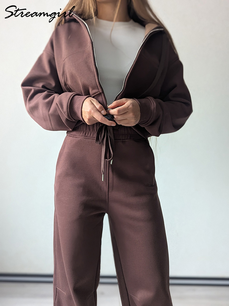 Winter Fleece Pants Set Women  - đánh giá và giá Fleece Hoodie Lined