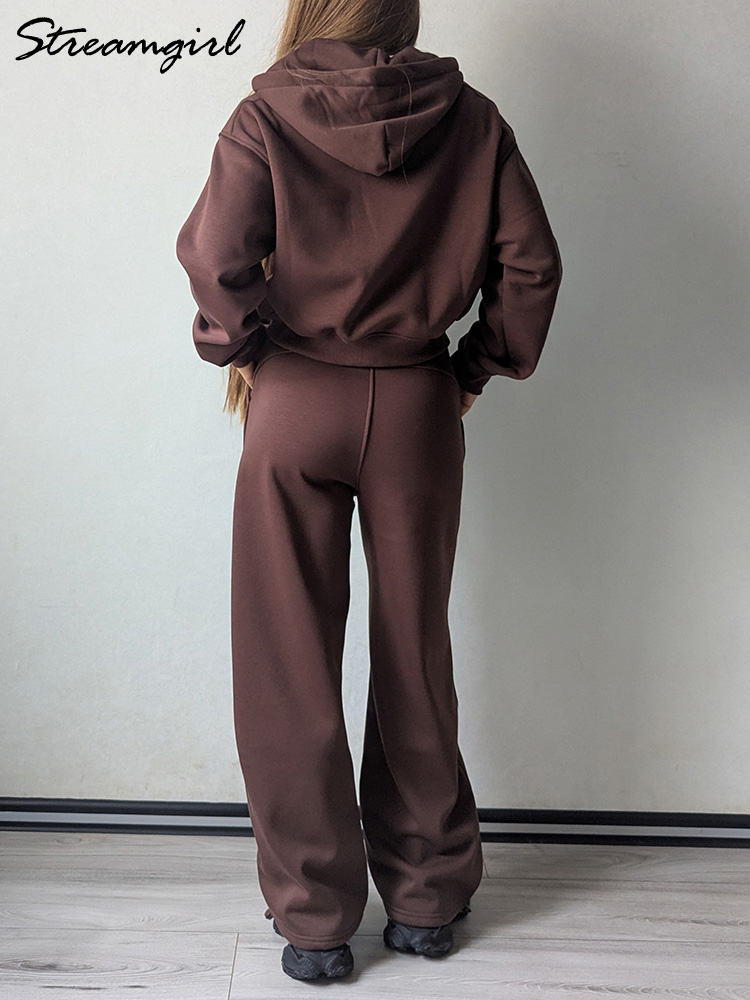 Winter Fleece Pants Set Women  - đánh giá và giá Fleece Hoodie Lined