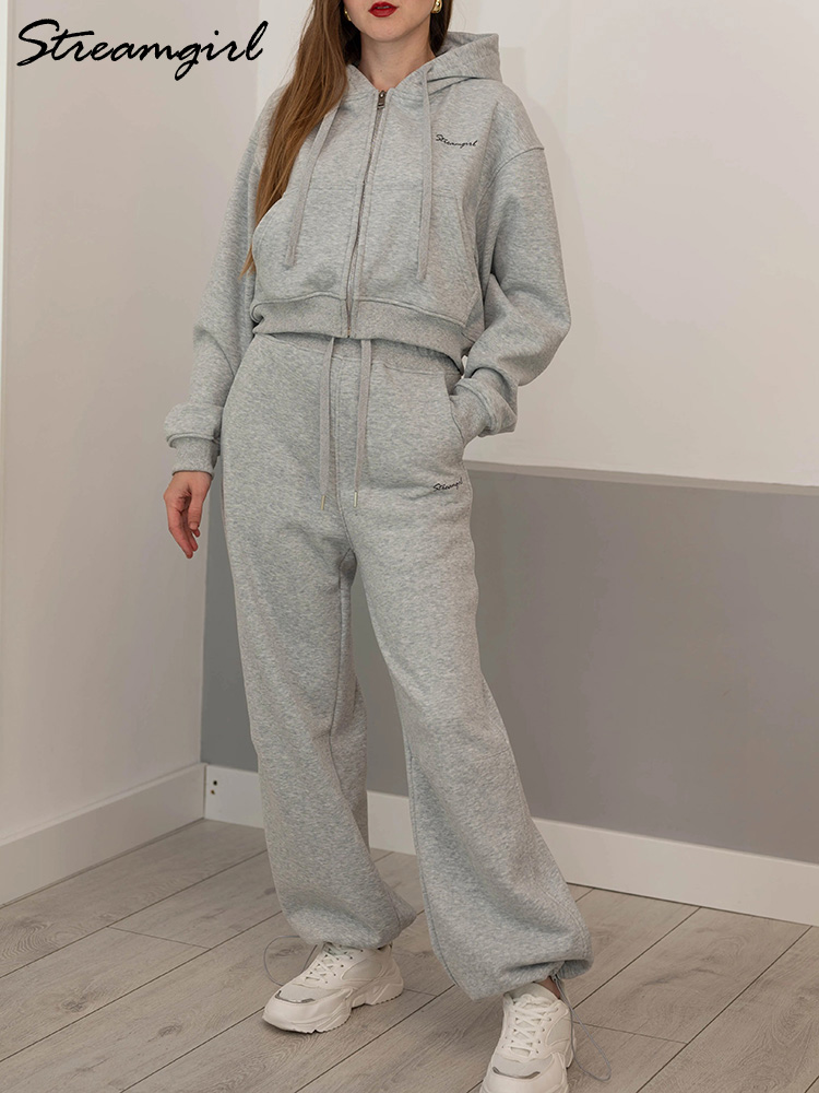 Winter Fleece Pants Set Women  - đánh giá và giá Fleece Hoodie Lined