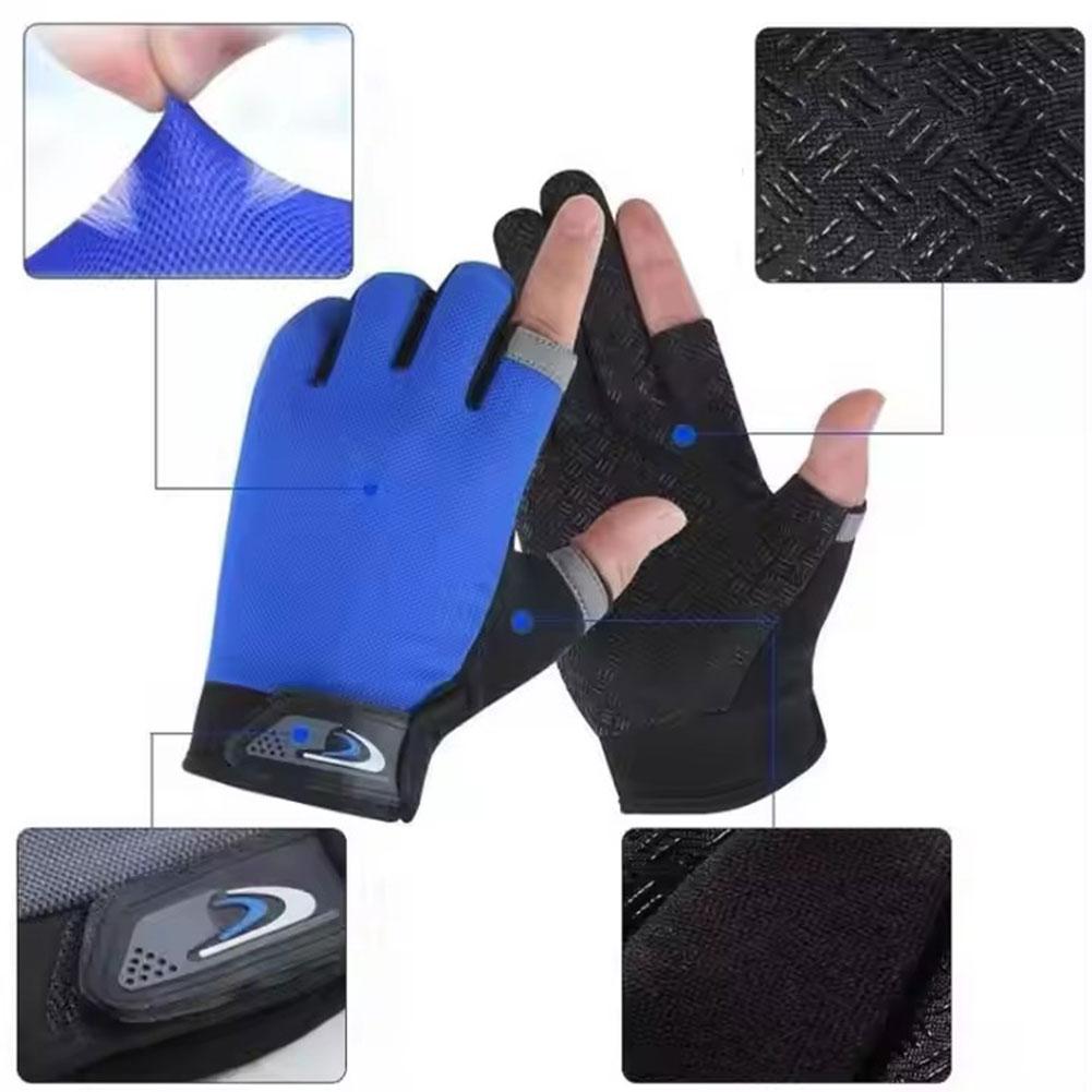 Summer Two Finger Cut Fishing  - đánh giá và giá Knit Glove Touch Screen