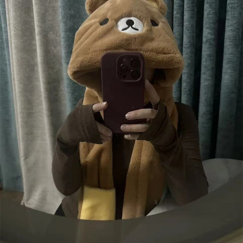 3 In 1 Plush Thick Hooded Hat  - đánh giá và giá Winter Clothing Accessories