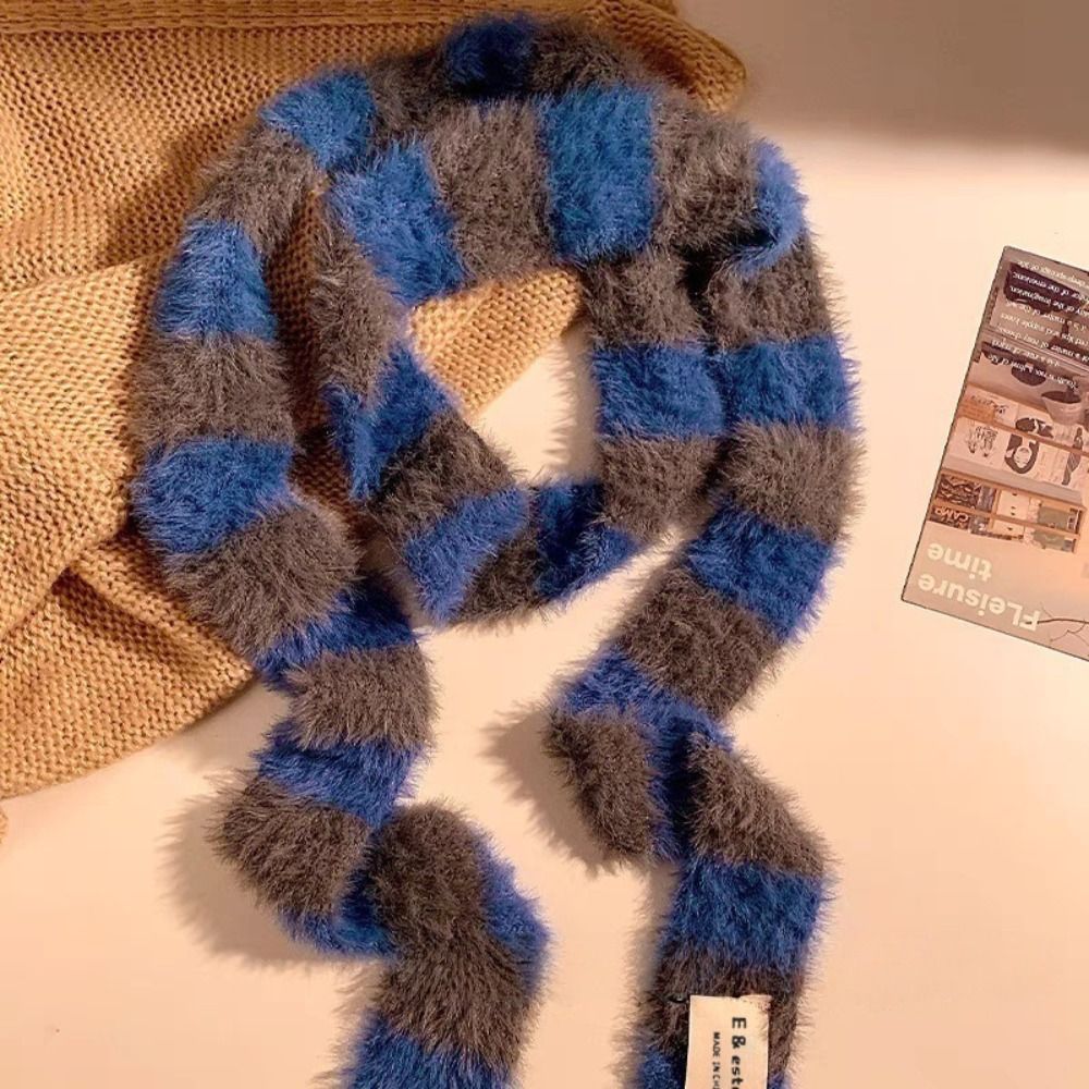 Knitted Y2K Girl Stripe Scarf  - đánh giá và giá Winter Clothing Accessories