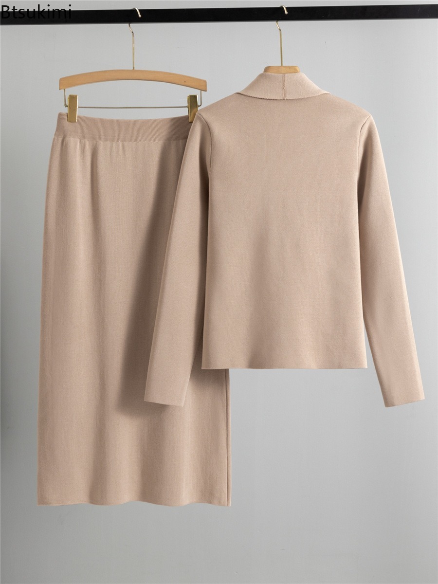 Autumn Winter Knitted Two-piec - đánh giá và giá Winter Clothing Color