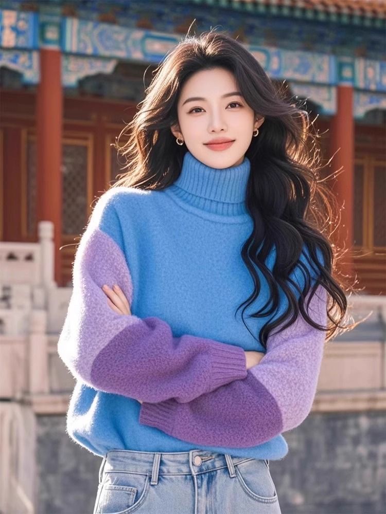 Stylish Contrasting Colors Spl - đánh giá và giá Winter Clothing Colors