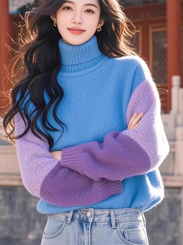 Stylish Contrasting Colors Spl - đánh giá và giá Winter Clothing Colors