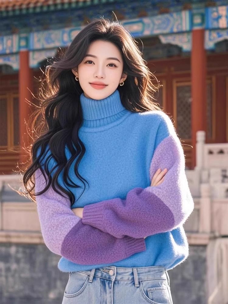 Stylish Contrasting Colors Spl - đánh giá và giá Winter Clothing Colors
